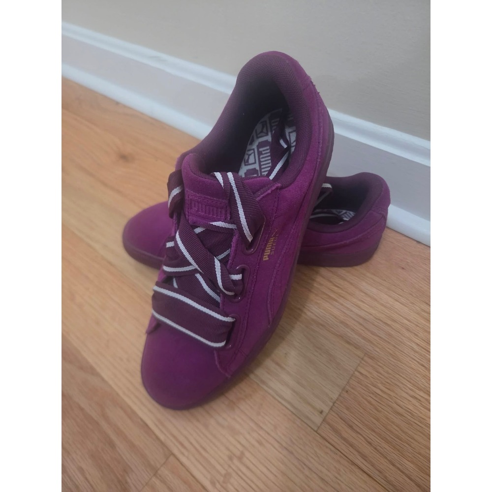 Puma Suede Heart Satin II Womens Sneakers Dark Purple Size‎ 9.5